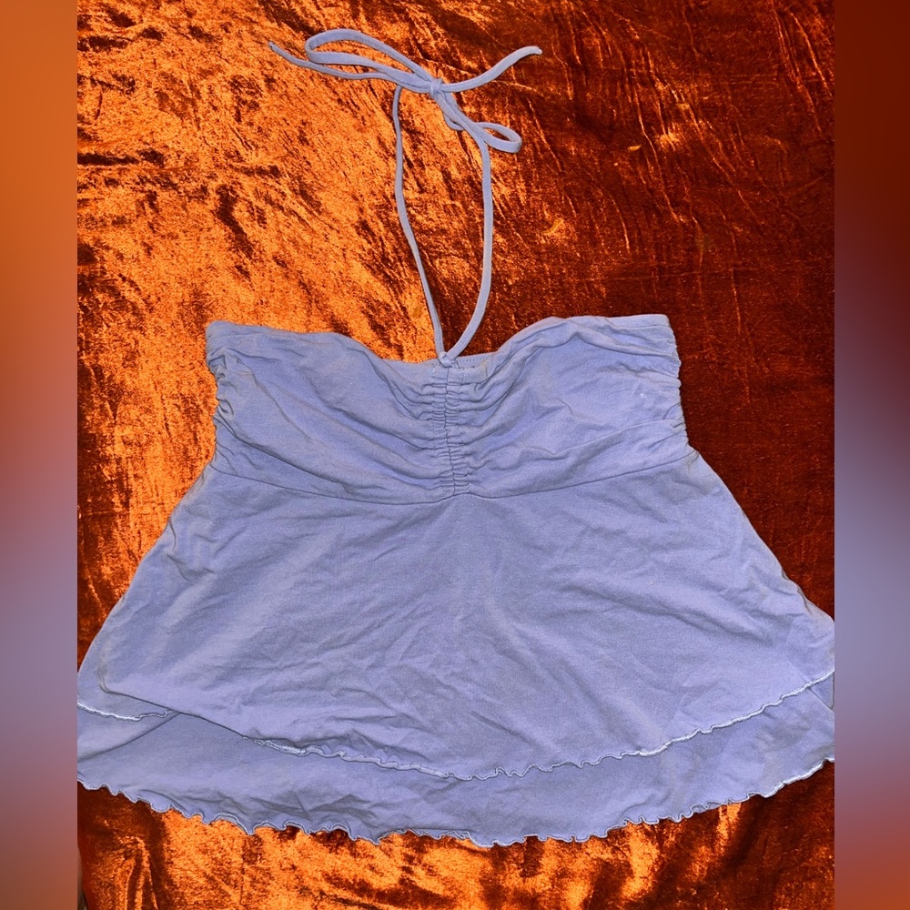 Women’s shirt/skirt with halter adjustable tie
